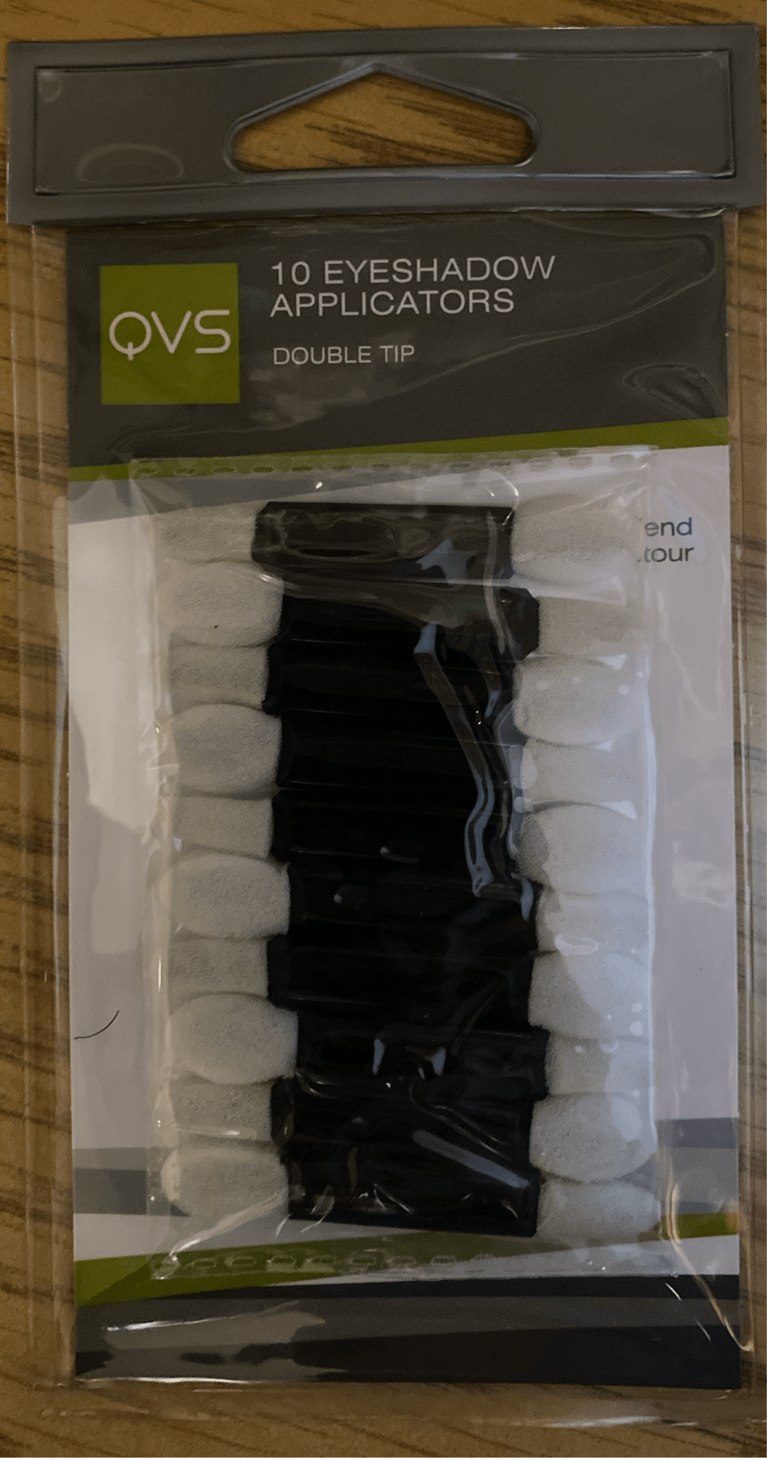 QVS 10 Eyeshadow Applicators Double Tip Makeup Brushes - Sabat Deals841850011064