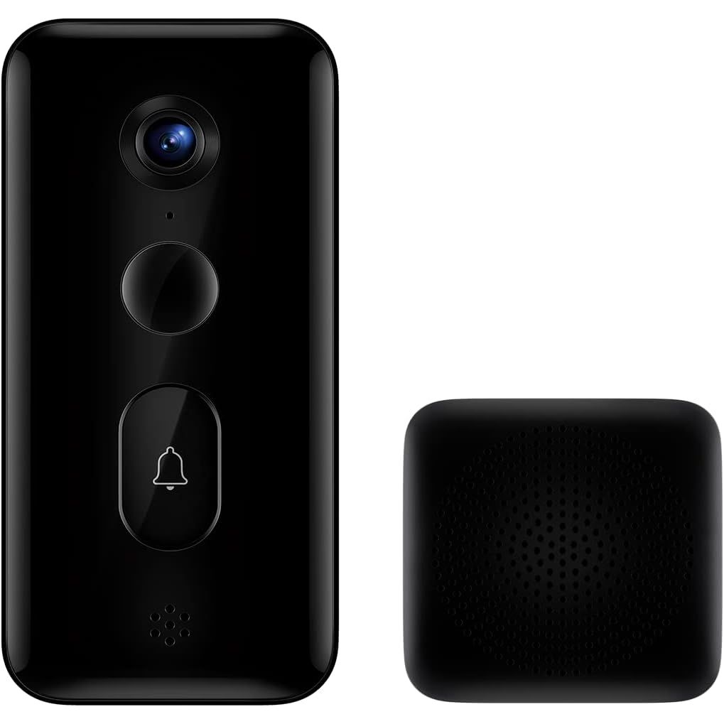 Xiaomi Smart Doorbell 3, Sharp 2K Clarity, Clear Video in Dark, Real-Time Monitoring, Diagonal 180° Ultra-Wide View, Advanced AI Motion Detection, Smart Voice Change Intercom, 5200mAh Battery, Black - Sabat Deals6934177755828