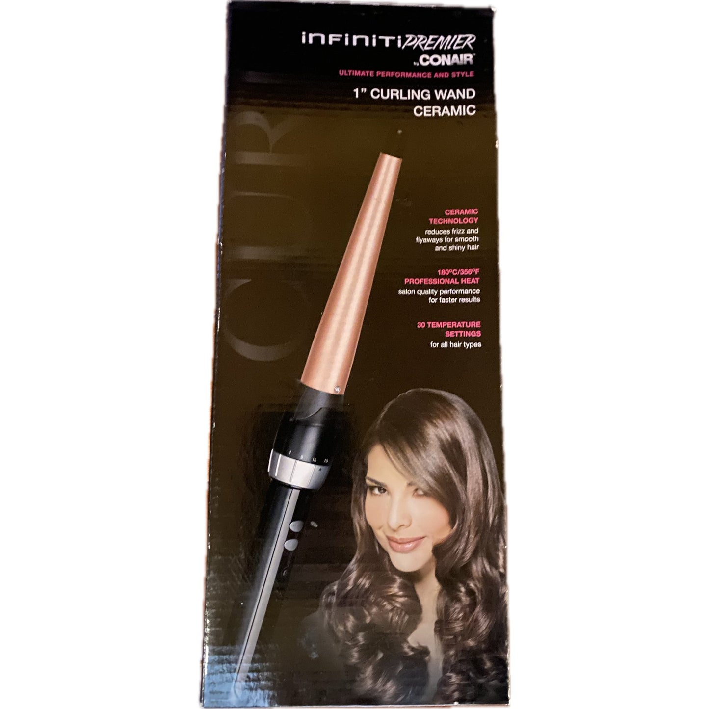 Conair Infiniti Premier 1" Curling Want Ceramic Pink Curling Wand - Sabat Deals068459139825