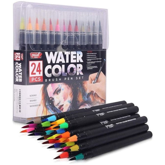 Paint Mark Water Color Brush Pen Set, Pack Of 24 Brush - Sabat DealsX000ZEM8TZ