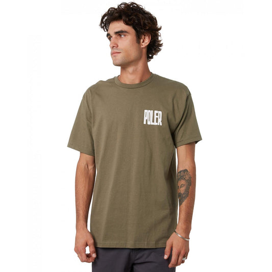 Poler Mens Tired Boy Tee Moss, Large T-Shirts - Sabat Deals810065052117
