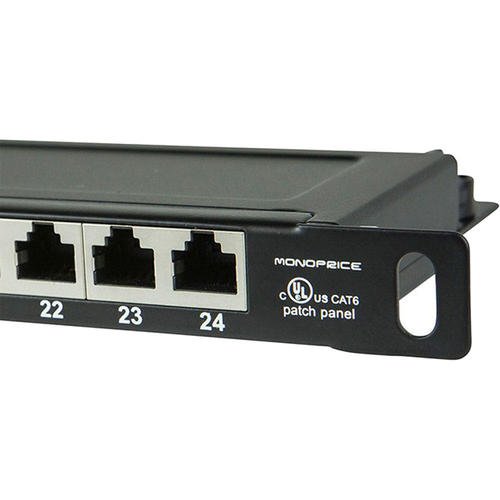 Monoprice Half-U Patch Panel 19" Shielded Cat 6 - Sabat Deals