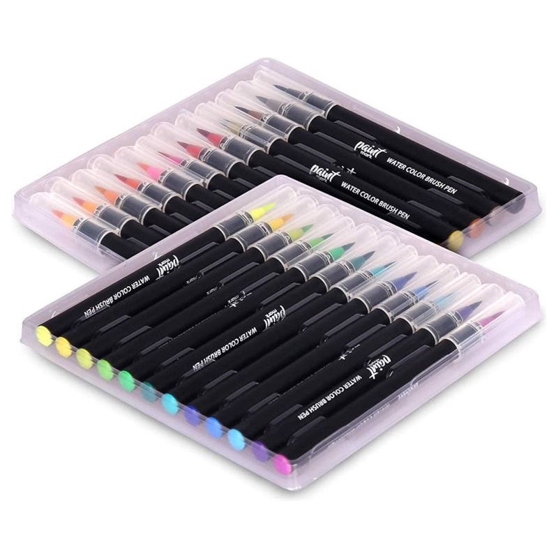 Paint Mark Water Color Brush Pen Set, Pack Of 24 Brush - Sabat DealsX000ZEM8TZ