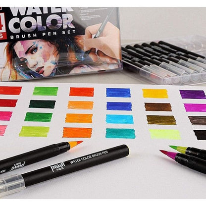 Paint Mark Water Color Brush Pen Set, Pack Of 24 Brush - Sabat DealsX000ZEM8TZ