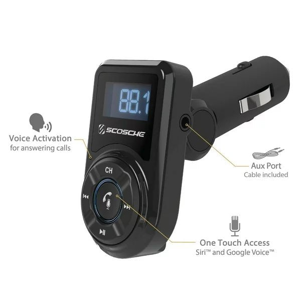 Scosche BTFM3 BTFreq Bluetooth FM Transmitter Bluetooth Transmitters - Sabat Deals033991069794